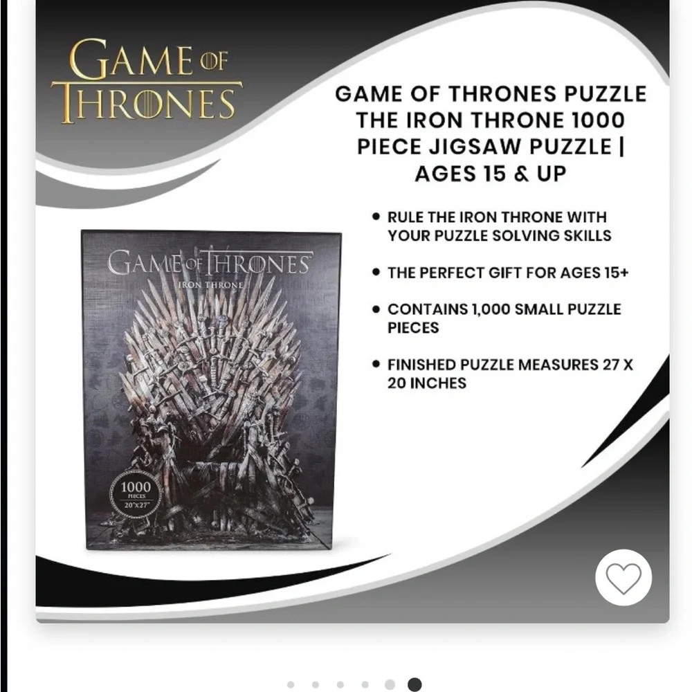 GAME OF THRONES DARK HORSE COMICS NIB PUZZLE THE IRON THRONE
